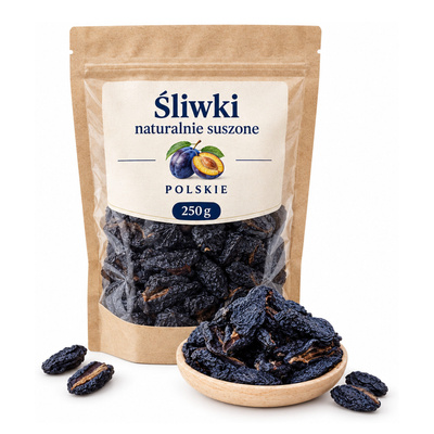 Śliwki naturalnie suszone polskie 250g
