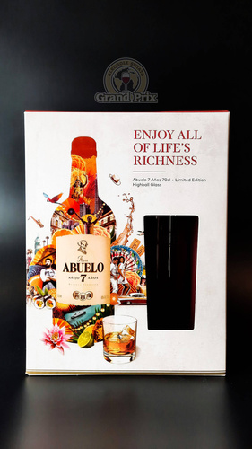 RUM ABUELO  7YO  40%  0,7L + SZKL.