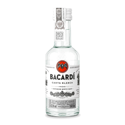 Mini RUM BACARDI CARTA BLANCA 37,5% 50ML