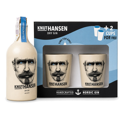 Gin Knut Hansen Gepa + 2 Becher 42% 0,7l