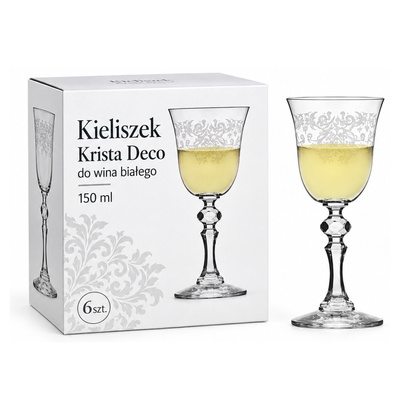 Kieliszek Krista Deco do wina białego 150 ml 6 szt
