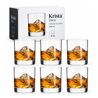 Szklanka Krista Deco do whisky 300 ml 6 szt