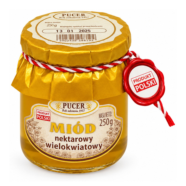 MIÓD PUCER WIELOKWIATOWY 250g