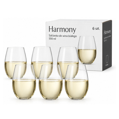 Szklanka Harmony do wina białego 500 ml 6 szt