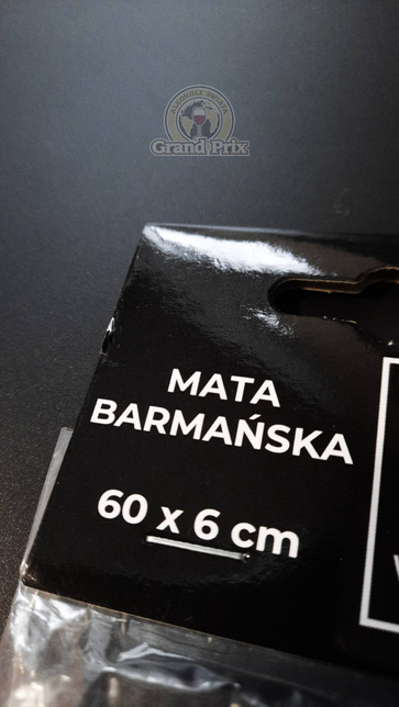 Mata barowa gumowa czarna 60 x 6 cm
