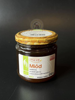 MIÓD PUCER SPADZIOWY ZE SPADZI IGLASTEJ EKO 250g
