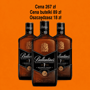 Whisky BALLANTINES 7yo  0,7L 40% 3 butelki