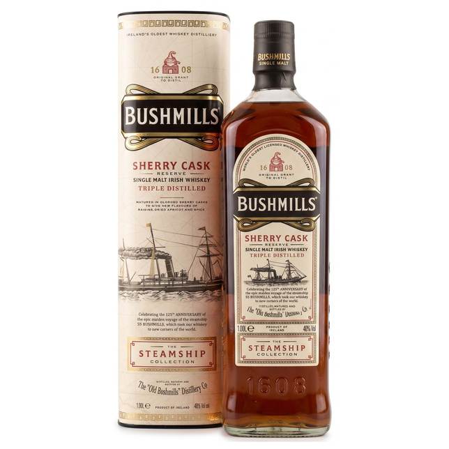 WHISKY BUSHMILL'S STEAMSHIP SHERRY CASK 40% 1L