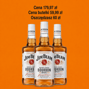 Bourbon Jim Beam 0,7 l 3 butelki