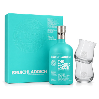 BRUICHLADDICH CLASSIC LADDIE GLASS GIFTSET 50% 0,7L