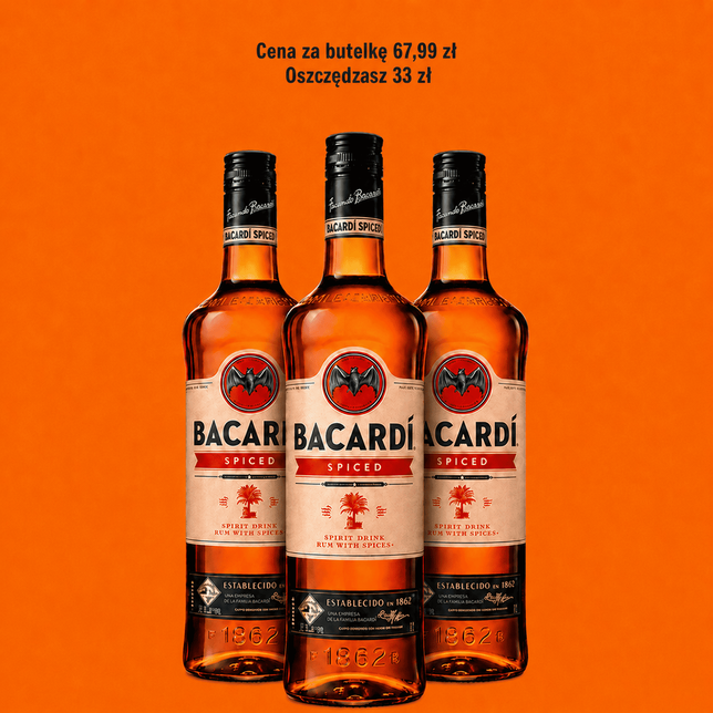 Rum BACARDI CARTA SPICED 35% 0,7l 3 butelki