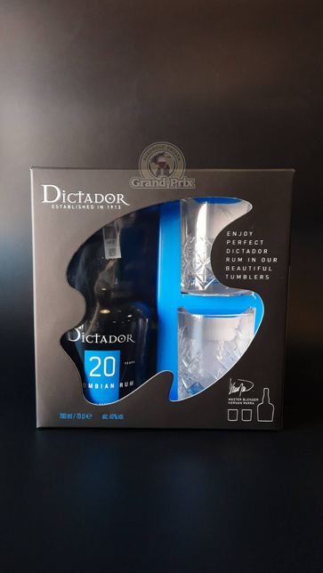 RUM Dictador 20 Y.O.+GLASS 40% 0.7L