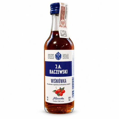Mini WÓDKA BACZEWSKI WIŚNIÓWKA 38%  50ML