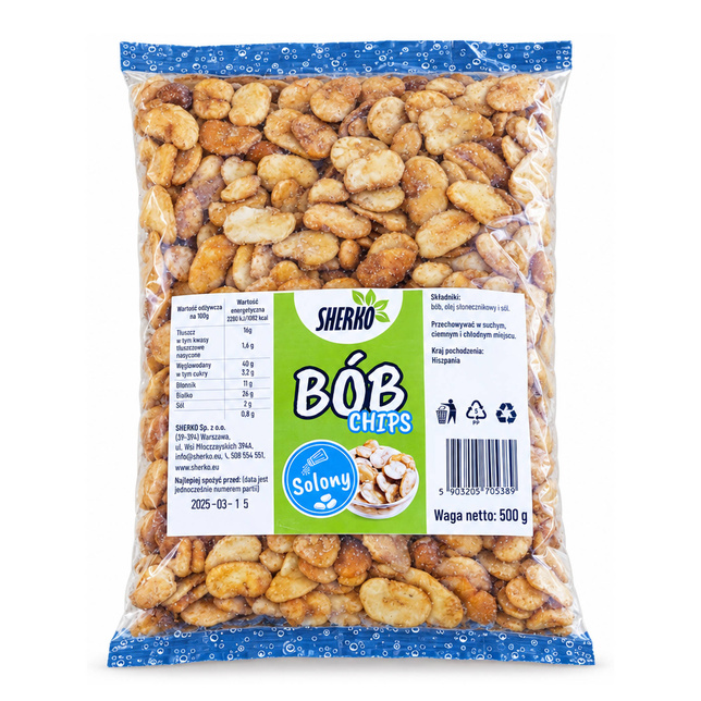 Bób prażony solony 500g