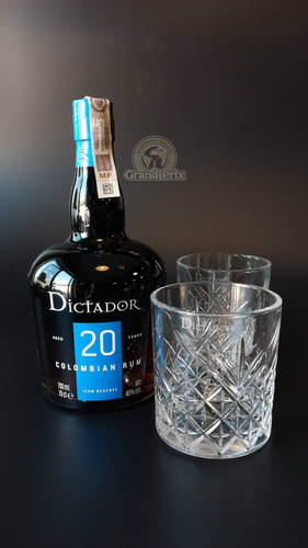 RUM Dictador 20 Y.O.+GLASS 40% 0.7L