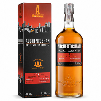 WHISKY AUCHENTOSHAN 12YO 40%  0,7L