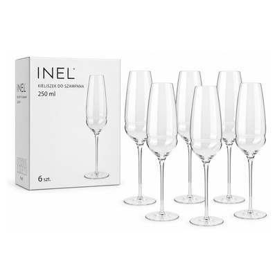 Kieliszek INEL do szampana 250 ml 6 szt