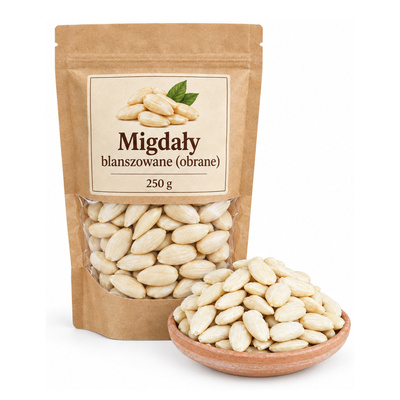 Migdały blanszowane (obrane) 250g