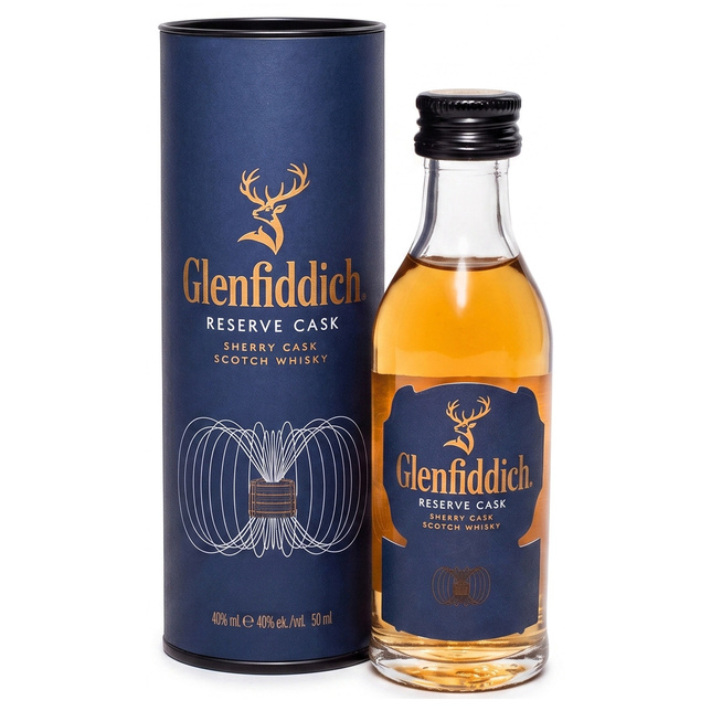 Mini. Whisky GLENFIDDICH RESERVE CASK SHERRY 40% 50ML