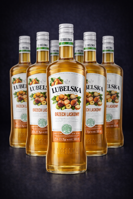 Wódka LUBELSKA orzech laskowy 25% 500 ml 6 butelek