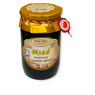 MIÓD PUCER SPADZIOWY ZE SPADZI IGLASTEJ 950g