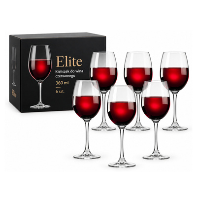 Kieliszek Elite do wina czerwonego 360 ml 6 szt