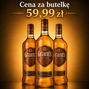 Whisky GRANTS 40% 0,7l 3 butelki