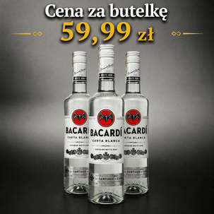 Rum BACARDI CARTA BLANCA 37,5% 0,7l 3 butelki