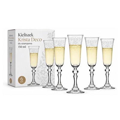 Kieliszek Krista Deco do szampana 150 ml 6 szt