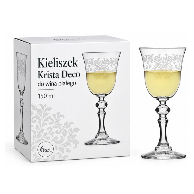 Kieliszek Krista Deco do wina białego 150 ml 6 szt