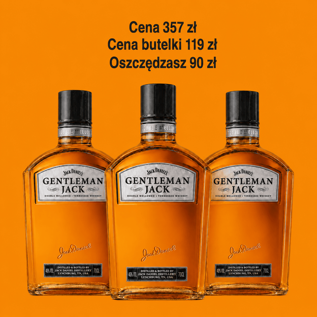Whisky JACK GENTELMAN 40% 0,7l 3 butelki
