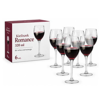 Kieliszek Romance 320 ml 6 szt - do wina czerwonego