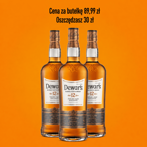 Whisky DEWAR`S 12YO Bourbon Cask 40% 0,7L 3 butelki