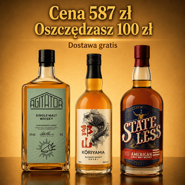 Zestaw Degustacyjny Single Malt Whisky Świata – Trzy Szkoły Produkcji