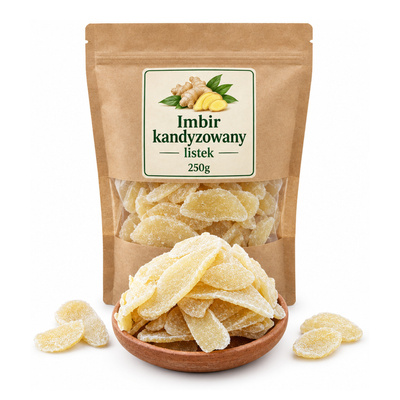 Imbir kandyzowany listek 250g