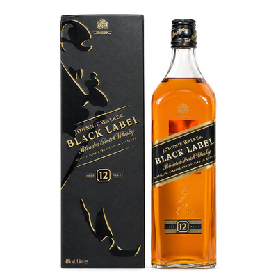 JOHNNIE WALKER BLACK LABEL 12YO 40%  1L