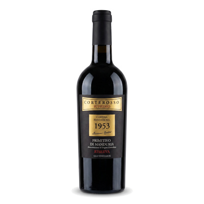 WINO CORTEROSSO PRIMITIVO DI MANDURIA RISERVA 0,75l 14%.