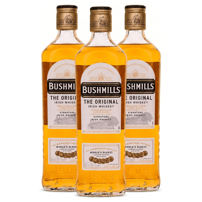 Whisky BUSHMILLS 40% 0,7l Original 3 butelki