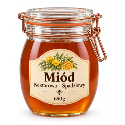 Miód Nektarowo - Spadziowy 650g