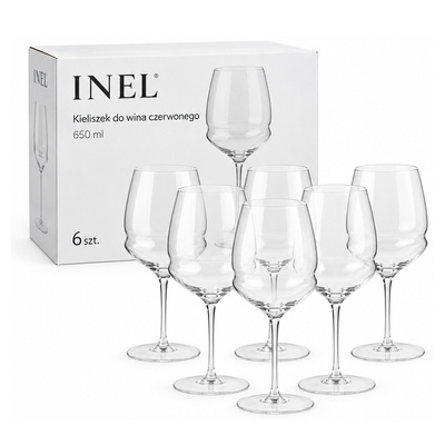 Kieliszek INEL do wina czerwonego 650 ml 6 szt