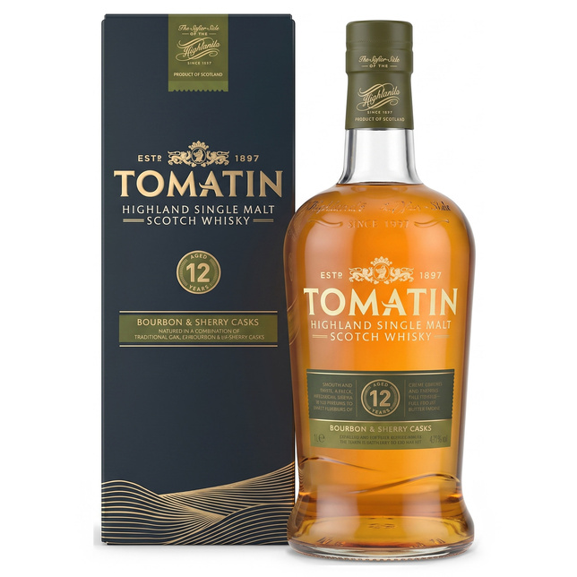 WHISKY TOMATIN 12YO BOURBON SHERRY CASK 43% 1L