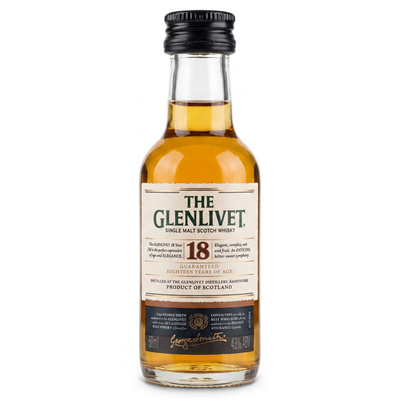 Mini WHISKY GLENLIVET 18YO 43% 50ML