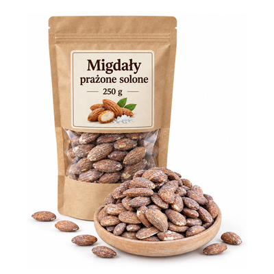 Migdały prażone solone 250g