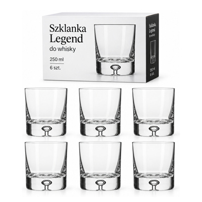 Szklanka Legend do whisky 250 ml 6 szt