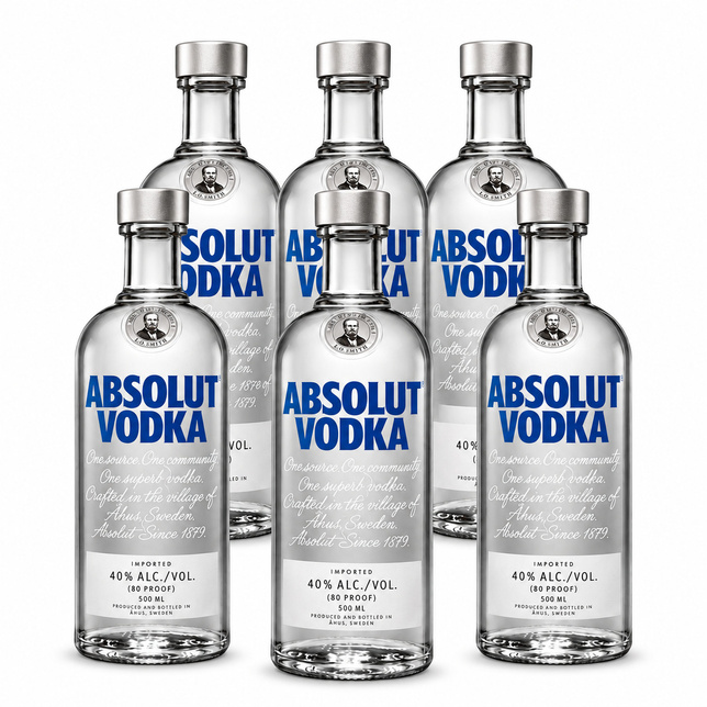 Wódka ABSOLUT 40% 0,5l blue 6 butelek