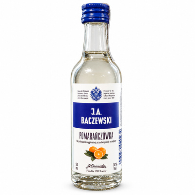 Mini WÓDKA BACZEWSKI POMARAŃCZÓWKA  38% 50ML