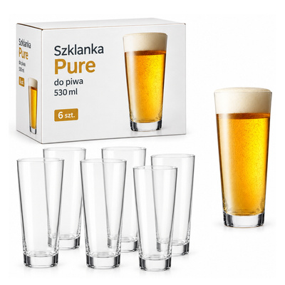 Szklanka Pure do piwa 530 ml 6 szt