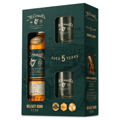 Whisky McCONNELL`S 5YO 42% 0,7l +2szkl