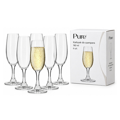 Kieliszek Pure do szampana 180 ml 6 szt