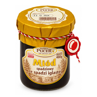 MIÓD PUCER SPADZIOWY ZE SPADZI IGLASTEJ 400g